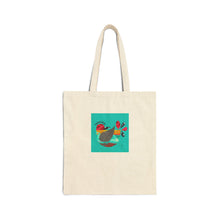 Load image into Gallery viewer, Bird Canvas Tote Bag - Colorful Folk Art Bird Design