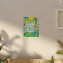 Load image into Gallery viewer, Whimsical Lighthouse Illustration Canvas