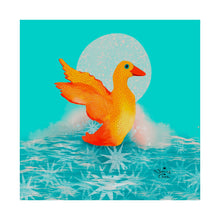 Load image into Gallery viewer, Duck Art Print — Vibrant Reds, Golds & Blues
