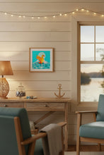 Load image into Gallery viewer, Duck Art Print — Vibrant Reds, Golds & Blues