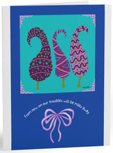 Load image into Gallery viewer, Holiday Greeting Cards — "From now on our troubles will be miles away" (8/16/24 Pack)