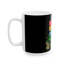 Load image into Gallery viewer, Ceramic Mug — "No Shirt, No Shoes, No Snow Shovel!" Tropical Palm Beach Coffee Cup