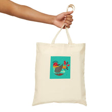 Load image into Gallery viewer, Bird Canvas Tote Bag - Colorful Folk Art Bird Design