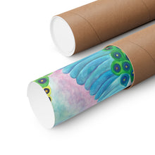 Load image into Gallery viewer, Peacock Floral Matte Poster — Vibrant Vertical Wall Art