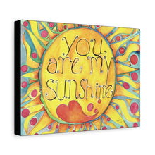 Load image into Gallery viewer, You Are My Sunshine Matte Canvas Wall Art — Bright Sunburst Nursery Decor