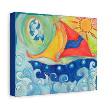 Load image into Gallery viewer, Canvas Wall Art - Whimsical Sail Boat