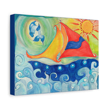 Load image into Gallery viewer, Canvas Wall Art - Whimsical Sail Boat