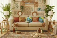 Load image into Gallery viewer, Blue Heron Decorative Pillow — Coastal Bird Accent Cushion