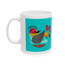 Load image into Gallery viewer, Island Time Ceramic Mug — Bright Ocean Art Coffee Cup (11oz, 15oz)
