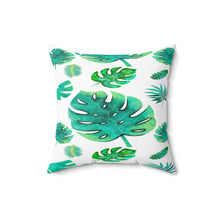 Load image into Gallery viewer, Tropical Monstera Pillow - Green Leaf Decorative Throw Pillow