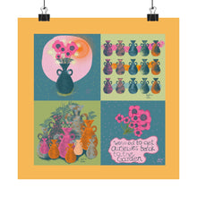 Load image into Gallery viewer, Garden Vases Matte Horizontal Poster — "We've Got to Get Ourselves Back to the Garden"