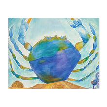 Load image into Gallery viewer, Crab King Placemat — Coastal Blue Seafood Table Decor