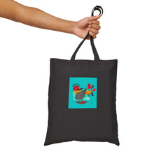 Load image into Gallery viewer, Bird Canvas Tote Bag - Colorful Folk Art Bird Design