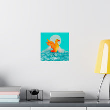 Load image into Gallery viewer, Duck Art Print — Vibrant Reds, Golds & Blues