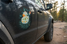 Load image into Gallery viewer, Rubber Duck Jeep Sticker — Round Vinyl Sticker for Off-Road Enthusiasts