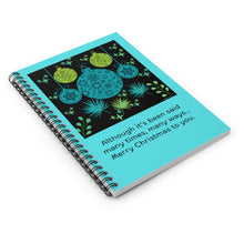 Load image into Gallery viewer, Christmas Journal Spiral Notebook — "Merry Christmas to You" Ruled Notebook