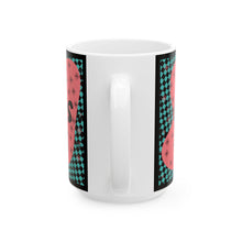 Load image into Gallery viewer, 90s Ceramic Mug — Retro Checkerboard Coffee Cup