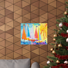 Load image into Gallery viewer, Sailboat Art Print Matte Horizontal Poster | Nautical Wall Decor