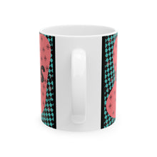Load image into Gallery viewer, 90s Ceramic Mug — Retro Checkerboard Coffee Cup