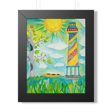 Load image into Gallery viewer, Lighthouse Sunshine Framed Poster