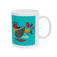 Load image into Gallery viewer, Island Time Ceramic Mug — Bright Ocean Art Coffee Cup (11oz, 15oz)
