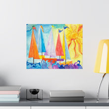 Load image into Gallery viewer, Sailboat Art Print Matte Horizontal Poster | Nautical Wall Decor