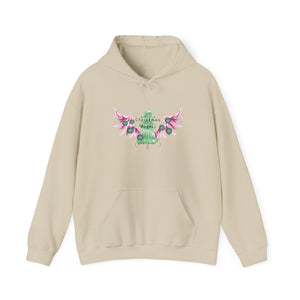 Whimsical Christmas Angel Hoodie, Cozy Holiday Sweatshirt, Festive Gift for Him/Her, Winter Layer, Unique Seasonal Apparel