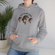 Load image into Gallery viewer, Fisherman&#39;s Hoodie - Eat Sleep Fish
