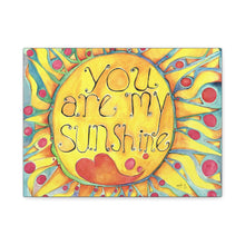 Load image into Gallery viewer, You Are My Sunshine Matte Canvas Wall Art — Bright Sunburst Nursery Decor
