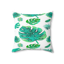 Load image into Gallery viewer, Tropical Monstera Pillow - Green Leaf Decorative Throw Pillow
