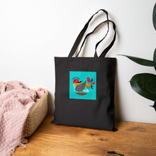 Load image into Gallery viewer, Bird Canvas Tote Bag - Colorful Folk Art Bird Design
