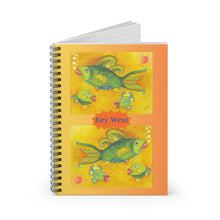 Load image into Gallery viewer, Colorful Fish Spiral Notebook - Key West Design, Perfect for Journaling, Back to School, Gift for Students, Fish Lovers, Vacation Memories
