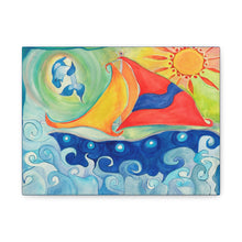 Load image into Gallery viewer, Canvas Wall Art - Whimsical Sail Boat
