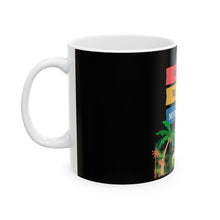Load image into Gallery viewer, Ceramic Mug — "No Shirt, No Shoes, No Snow Shovel!" Tropical Palm Beach Coffee Cup
