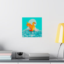 Load image into Gallery viewer, Duck Art Print  — Vibrant Reds, Golds &amp; Blues
