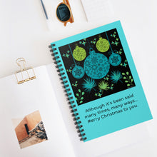 Load image into Gallery viewer, Christmas Journal Spiral Notebook — &quot;Merry Christmas to You&quot; Ruled Notebook
