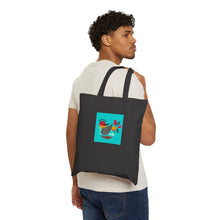 Load image into Gallery viewer, Bird Canvas Tote Bag - Colorful Folk Art Bird Design
