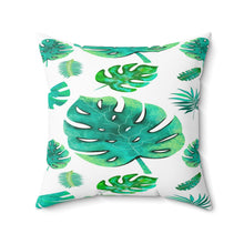 Load image into Gallery viewer, Tropical Monstera Pillow - Green Leaf Decorative Throw Pillow
