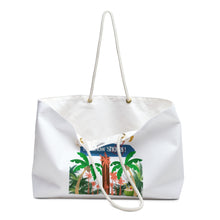 Load image into Gallery viewer, Tropical Weekender Bag – "No shirt, No shoes, No snow shovel" Beach Tote
