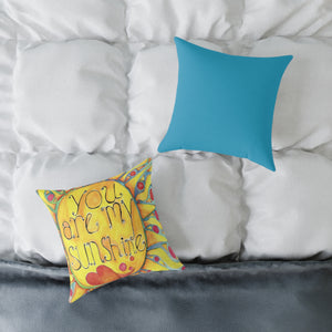 You Are My Sunshine Pillow, Decorative Throw Pillow, Home Decor Accent, Gift for Friend, Cheerful Couch Cushion, Summer Vibes