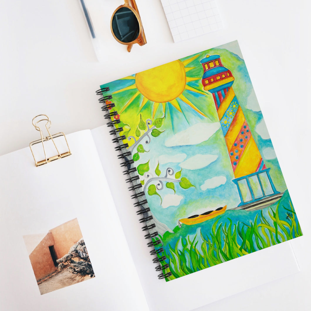 Spiral Notebook - Ruled Line 'I Need You Like a Lighthouse'
