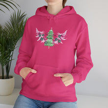 Load image into Gallery viewer, Whimsical Christmas Angel Hoodie, Cozy Holiday Sweatshirt, Festive Gift for Him/Her, Winter Layer, Unique Seasonal Apparel
