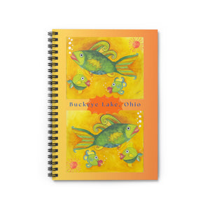 Fish Journal Notebook - Buckeye Lake Ohio Ruled Line Spiral Notebook