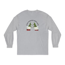 Load image into Gallery viewer, Grinch Long Sleeve T-Shirt, Christmas Graphic Tee, Holiday Apparel, Festive Top, Xmas Shirt for Men and Women
