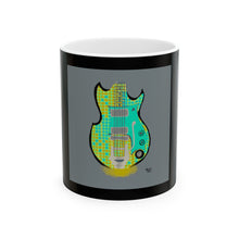 Load image into Gallery viewer, Teal Electric Guitar Mug | Ceramic Coffee Cup
