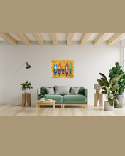 Load image into Gallery viewer, Canvas Wall Art - Colorful Whimsical Kayak Design
