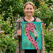 Load image into Gallery viewer, Flamingo Garden Flag – Vibrant Flamingo Yard Banner for Summer Decor
