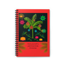 Load image into Gallery viewer, Tropical Christmas Palm Trees Spiral Notebook — Ruled Journal for Holiday Notes
