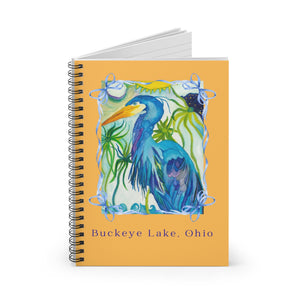 Blue Heron Buckeye Lake Spiral Notebook - Ruled Line Journal