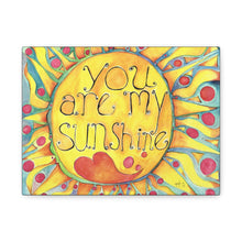 Load image into Gallery viewer, You Are My Sunshine Matte Canvas Wall Art — Bright Sunburst Nursery Decor
